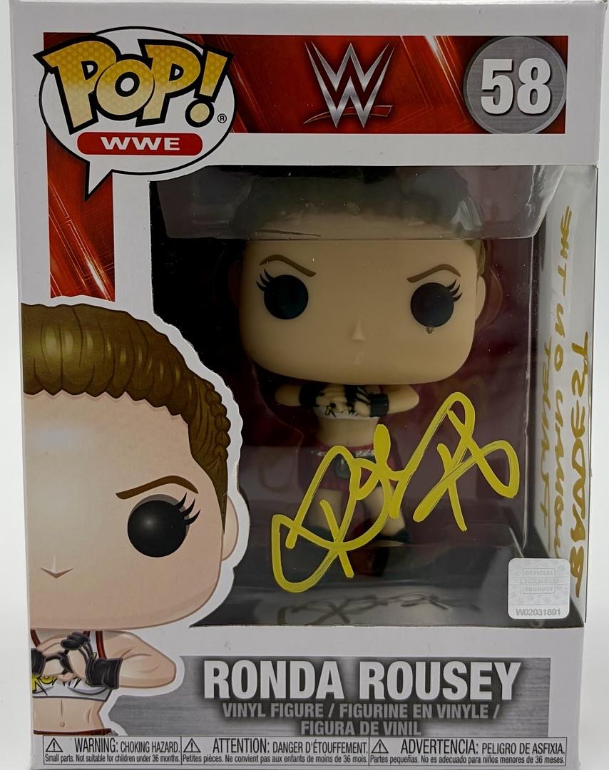 Ronda Rousey signed Funko #58 w/quote - JSA COA